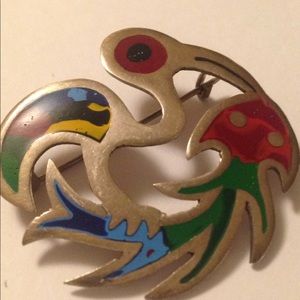 Sterling silver pin brooch.